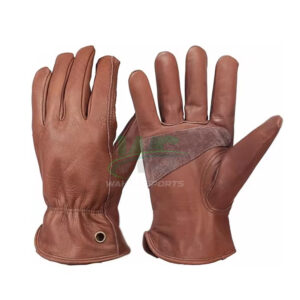 Brown Cowhide Leather Work Gloves